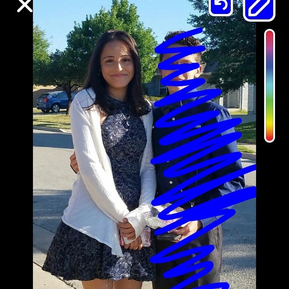 A navy blue dress with sparkles - Picture 2 of 6